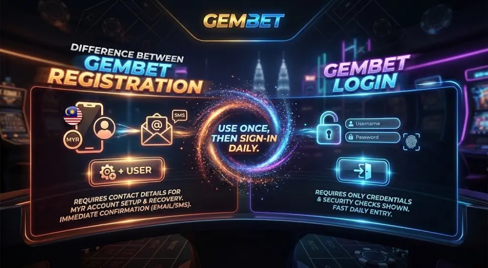 Difference Between Gembet Login & Registration